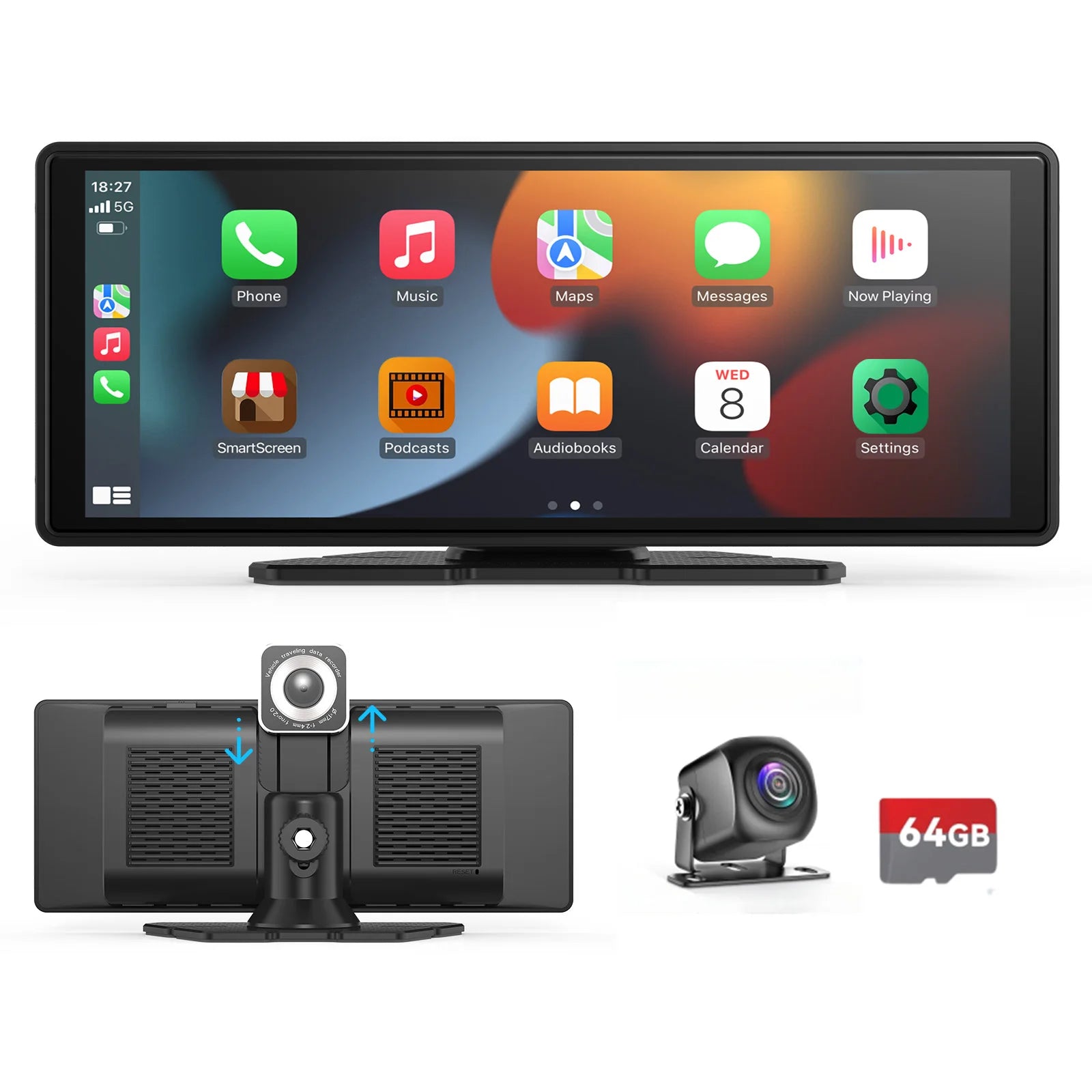 Pantalla Carplay Y Android Auto Inalámbrica Portátil — Moderniza Tu Coche En 2 Minutos