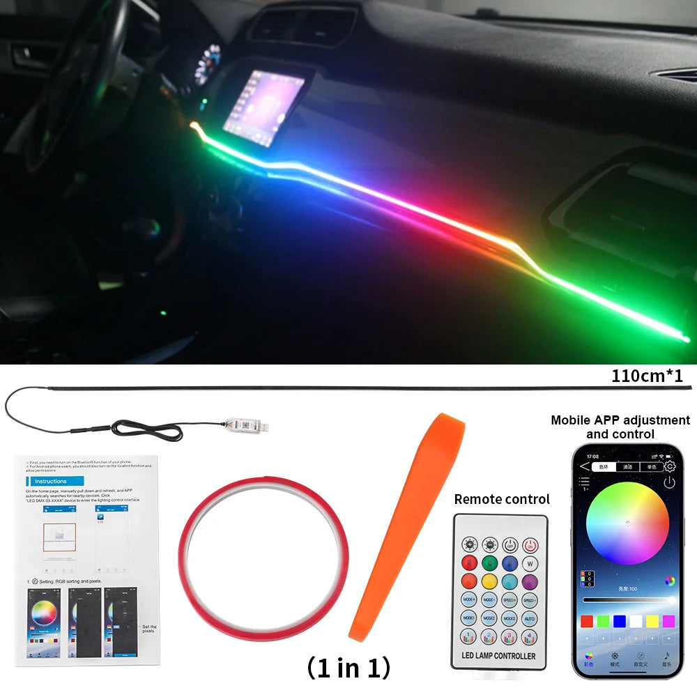 Luces LED ambientales para coche con app MotorNest