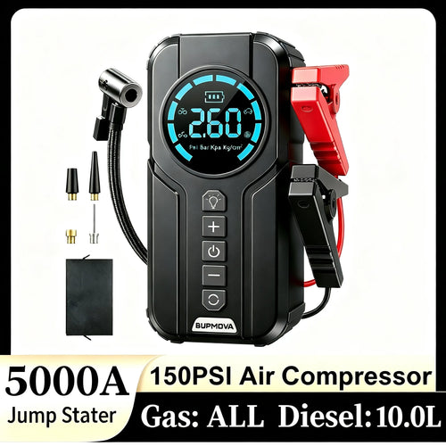Arrancador de batería 3 en 1 con compresor de aire MotorNest